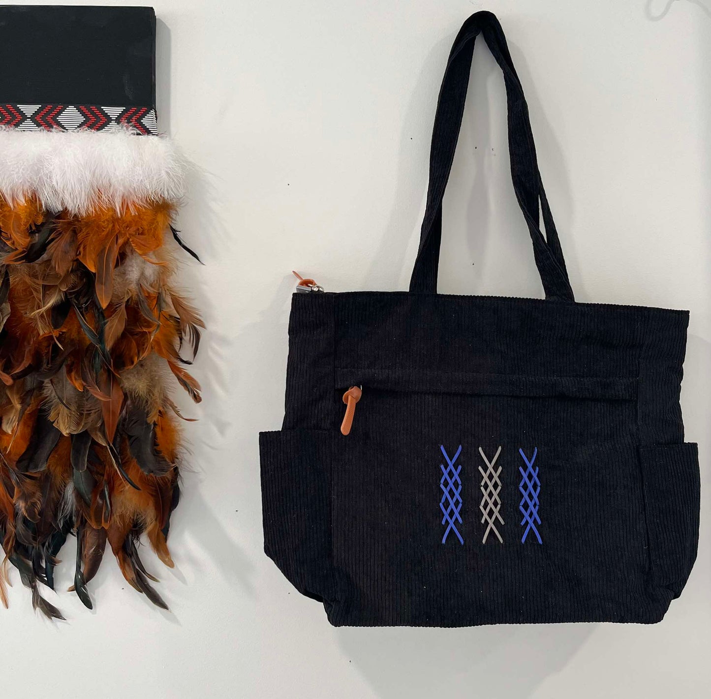 Tote Bag - Blue/Grey Weave